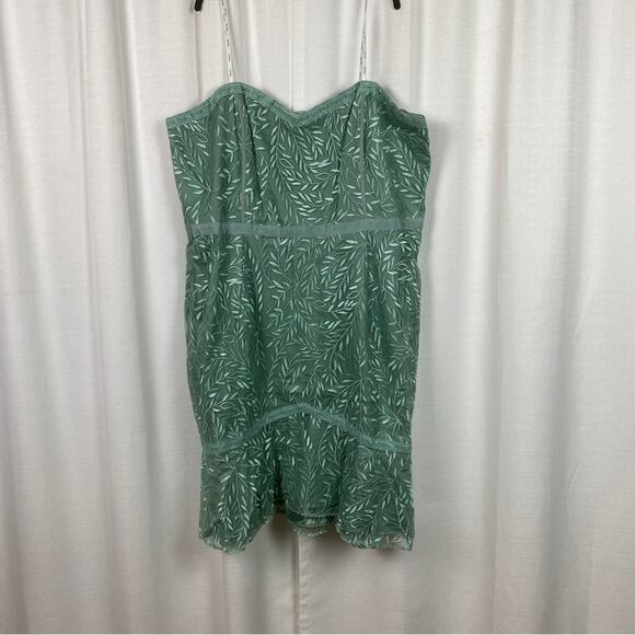 City Chic Seafoam Green Vine Embroidered Dress Sz.XXL(24) NWT - Picture 5 of 15